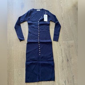 CMZ2005 ribbed button-down dress